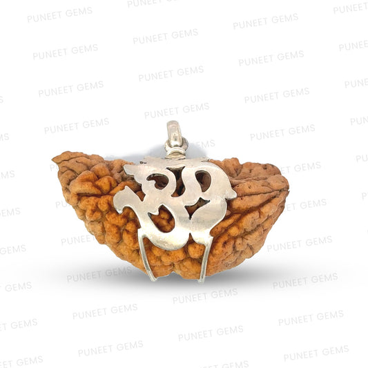 1 Mukhi Vedic Gemstones Om Silver Locket