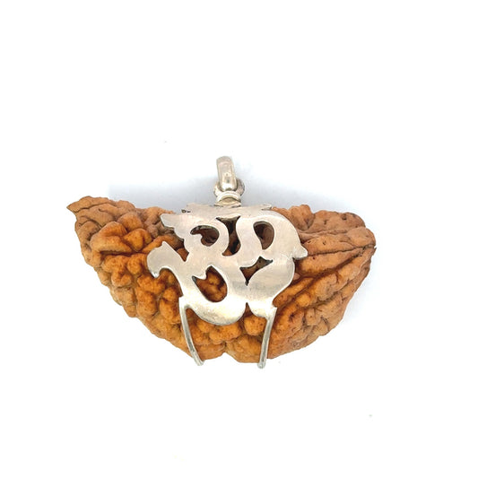 1 Mukhi Vedic Gemstones Om Silver Locket