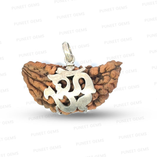 1 Mukhi Vedic Gemstones Om Silver Locket