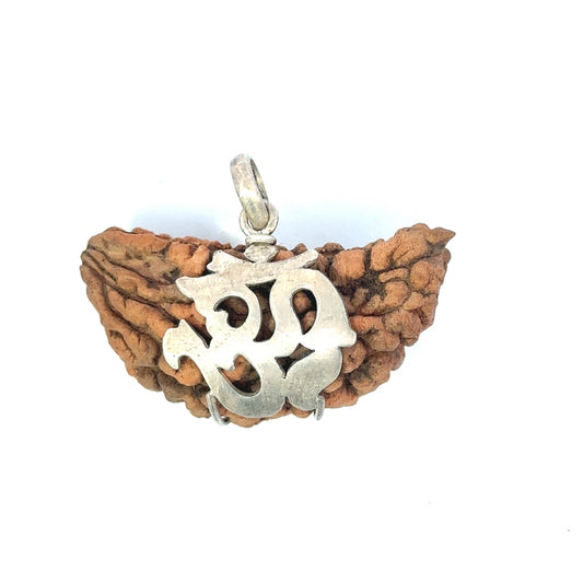 1 Mukhi Vedic Gemstones Om Silver Locket