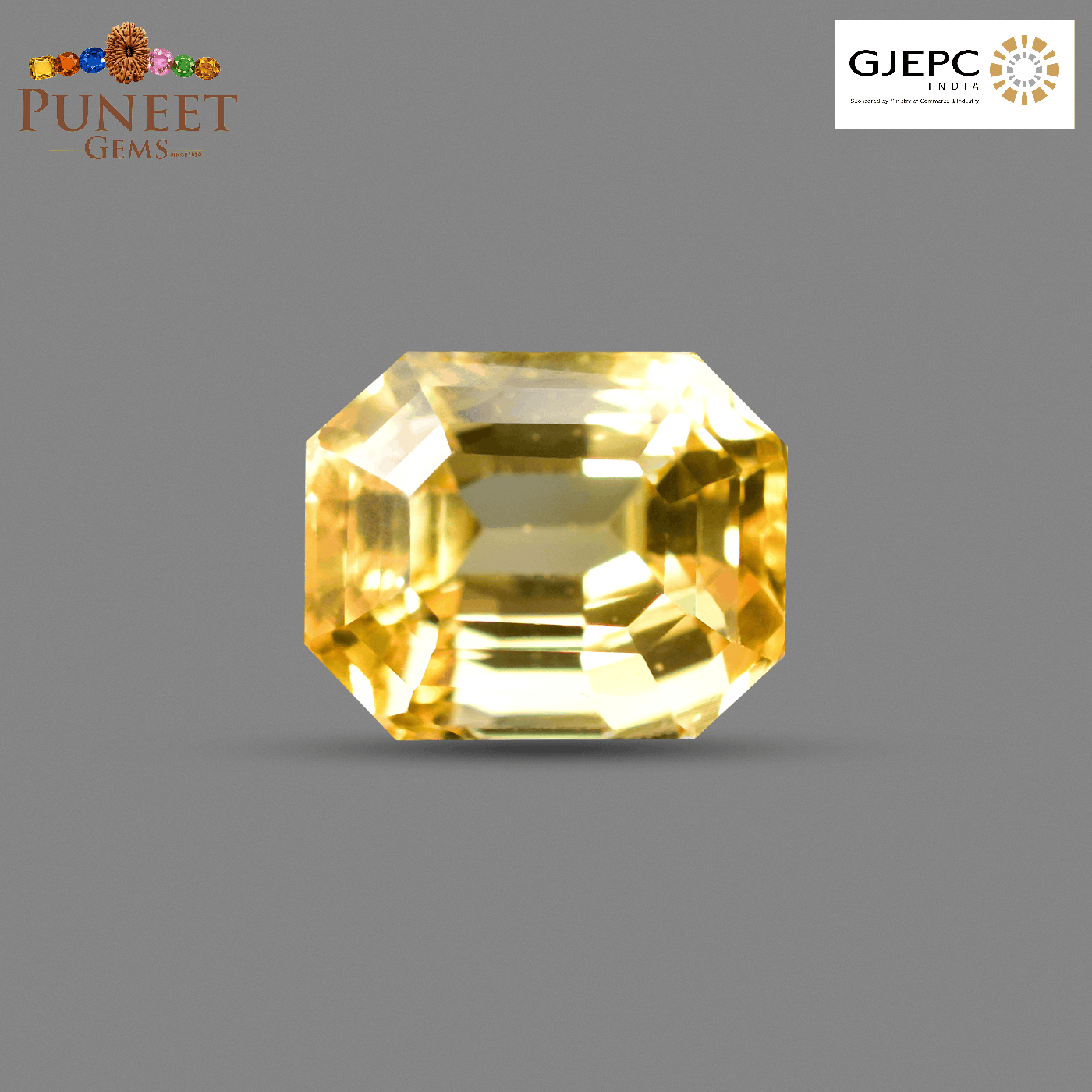 Natural Ceylon Yellow Sapphire (Pukhraj) 8.55 Ct